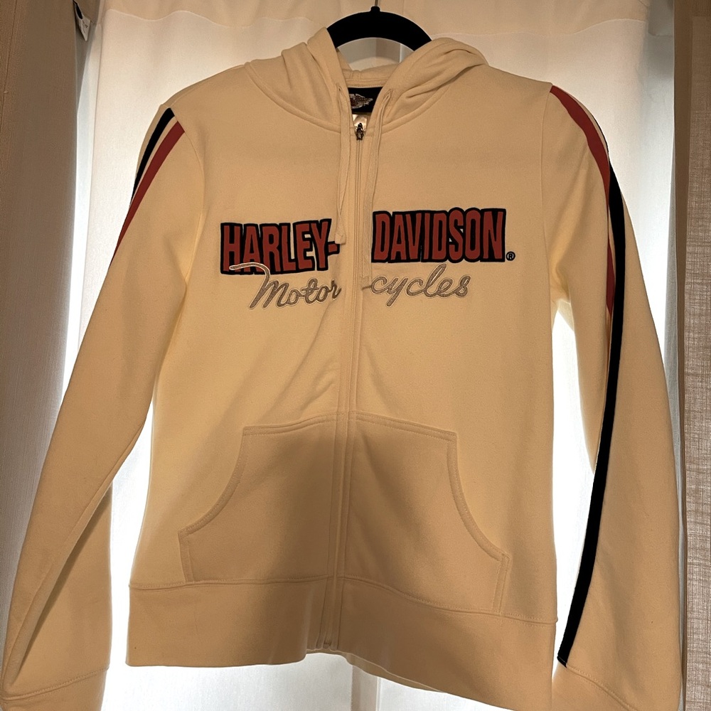 Harley Davidson White Zip Up women sweatshirt